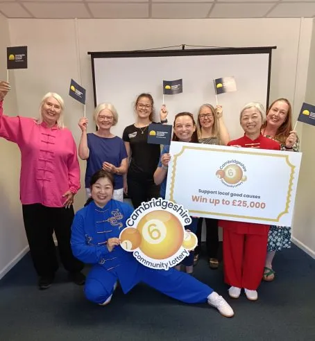 Local charities celebrate their involvement in the Cambridgeshire Community Lottery